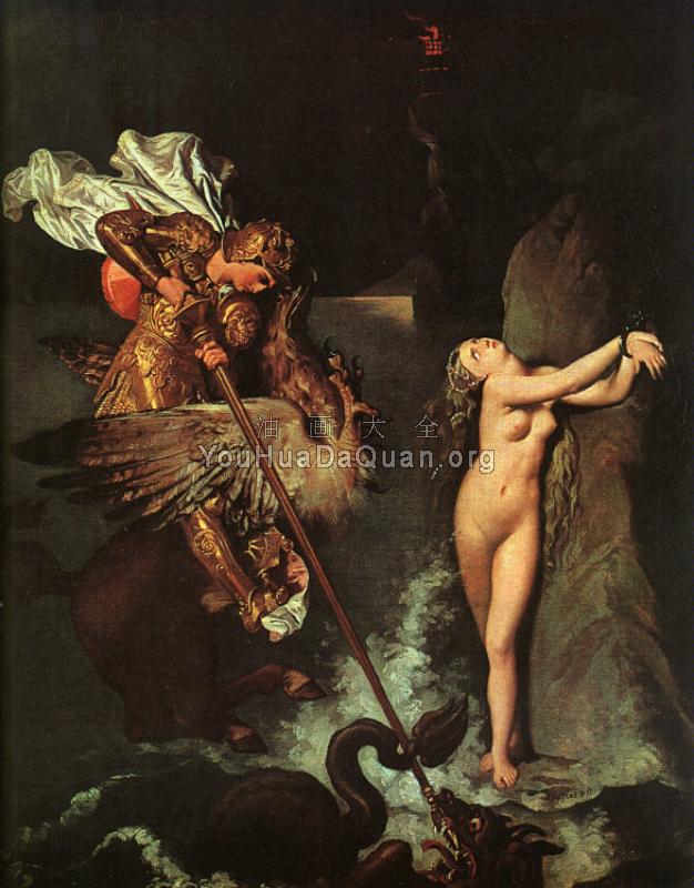 Roger Delivering Angelica - 让·奥古斯特·多米尼克·安格尔